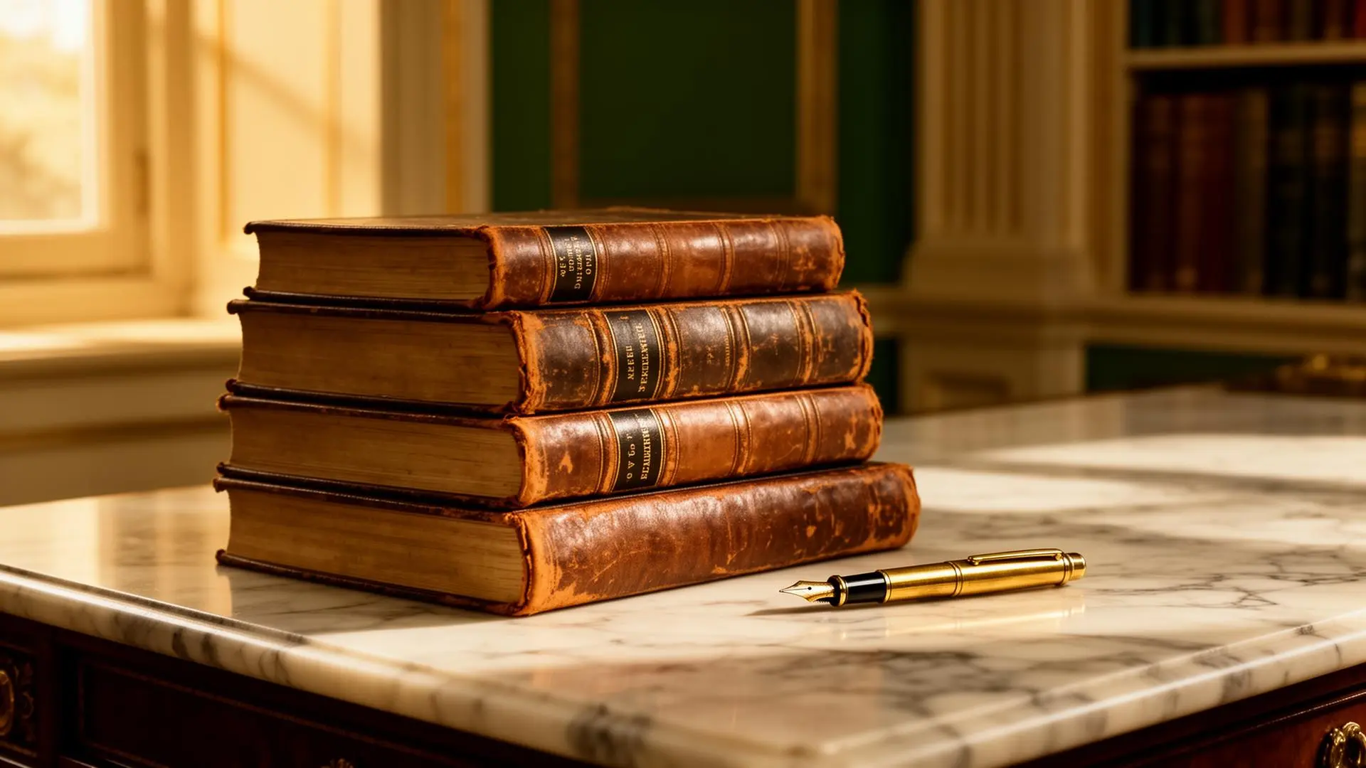 Ancient library background